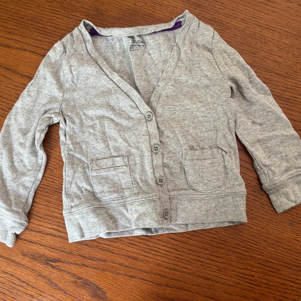 Baby Gap Grey Button Cardigan- Size 2T